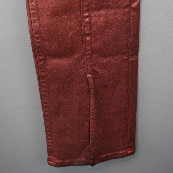 New HUDSON Jeans Harlow Ultra High-Rise Cigarette Jeans Cinnamon Glitter size 27 - Picture 9 of 16